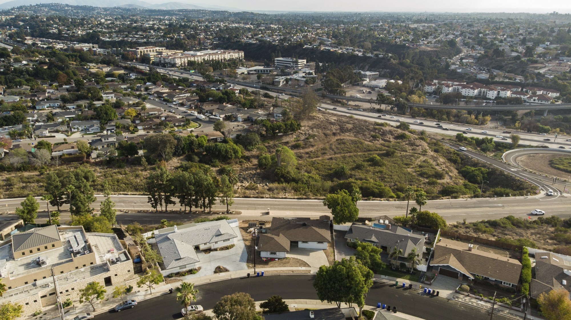 The site of the newly approved All Peoples Church on a plot of land between the 8 freeway and College Avenue.(Jarrod Valliere / UT file)