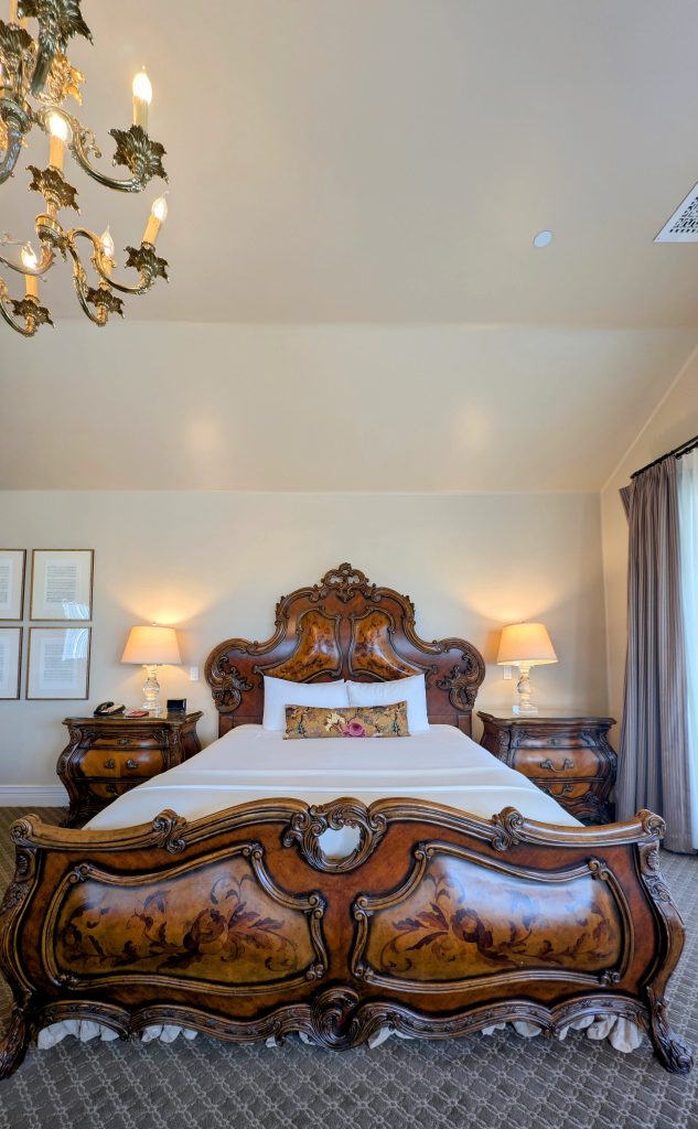 Antique bed at The Genevieve Hotel Santa Ynez
