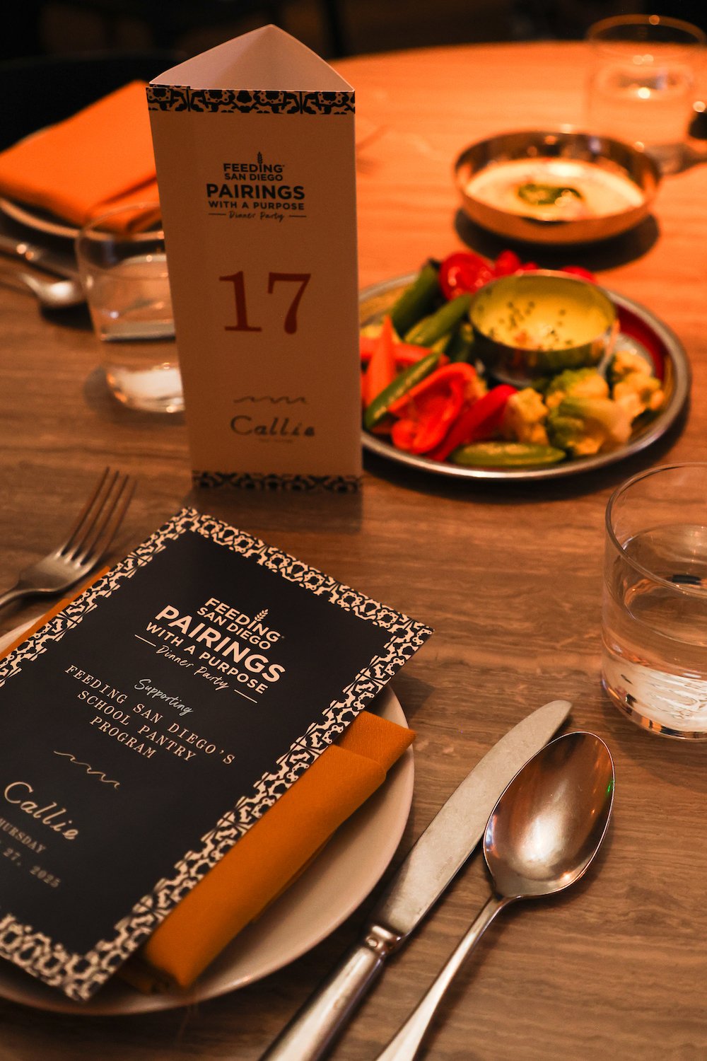 Feeding San Diego 2025 Pairings with a Purpose dinner party and fundraiser at Callie 