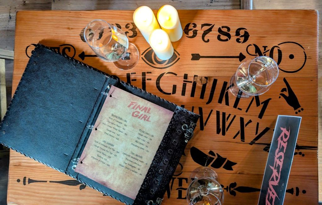 Ouijy Board table at Final Girl Winery