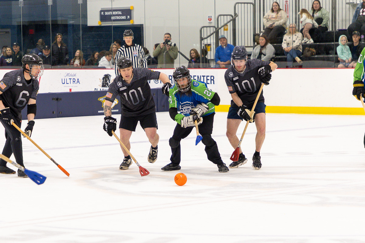 Teams face off in Mayor vs. General Broomball at Ford Ice Center | VIDEO