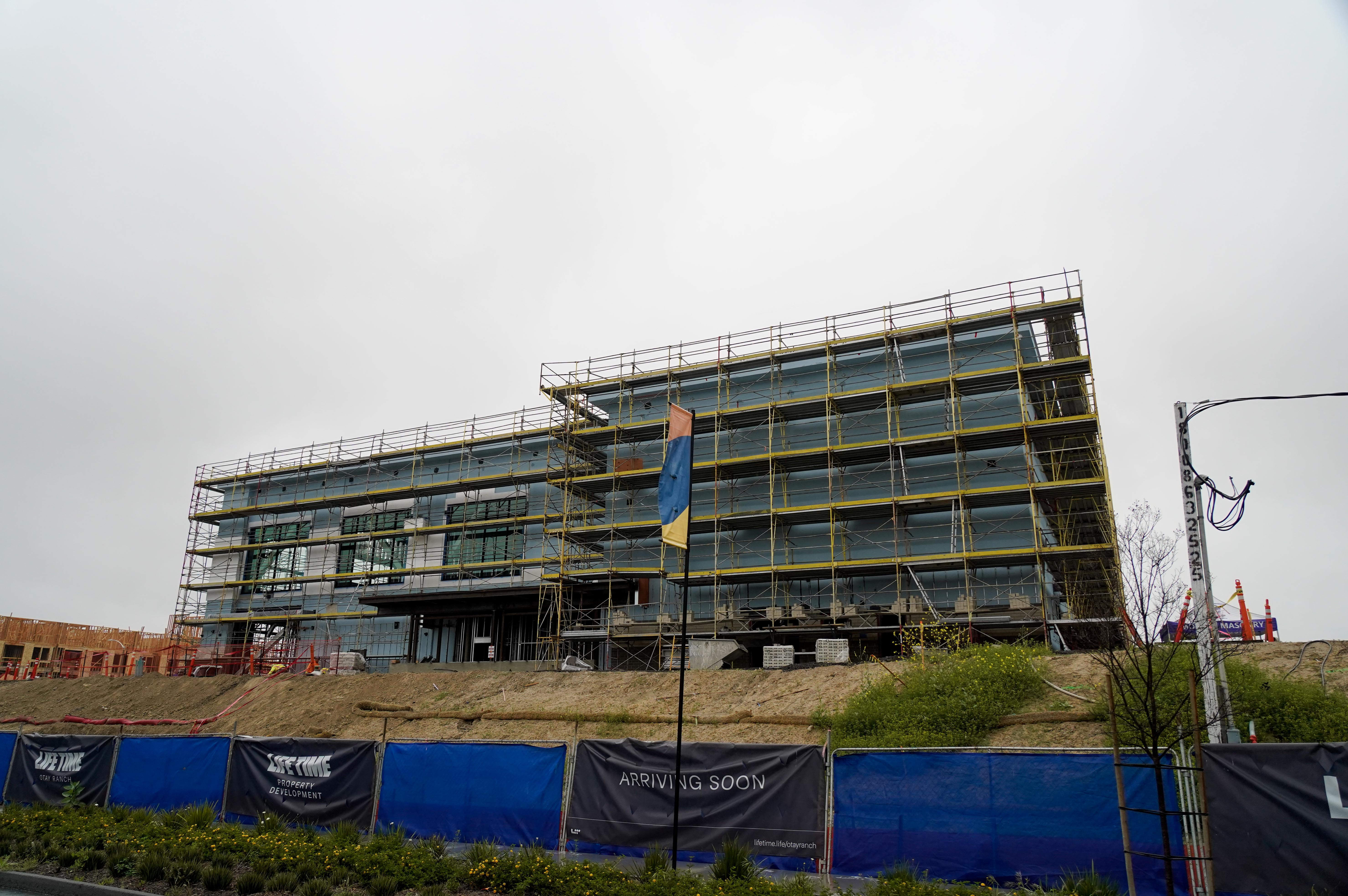 Construction in late March on Life Time’s Otay Ranch athletic...