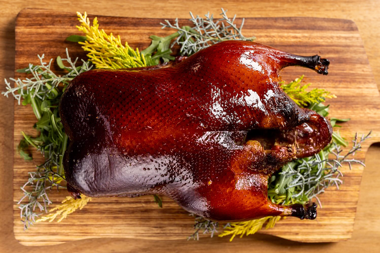 Whole duck from San Diego Mediterranean restaurant Boujie Mana in Serra Mesa