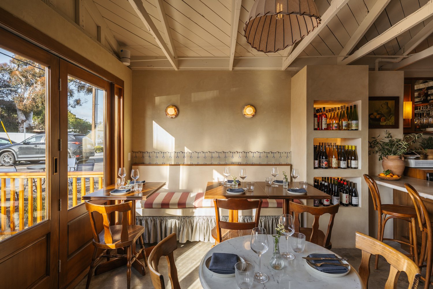 Interior of new San Diego wine bar Little Victor Wine Bar located in Carlsbad