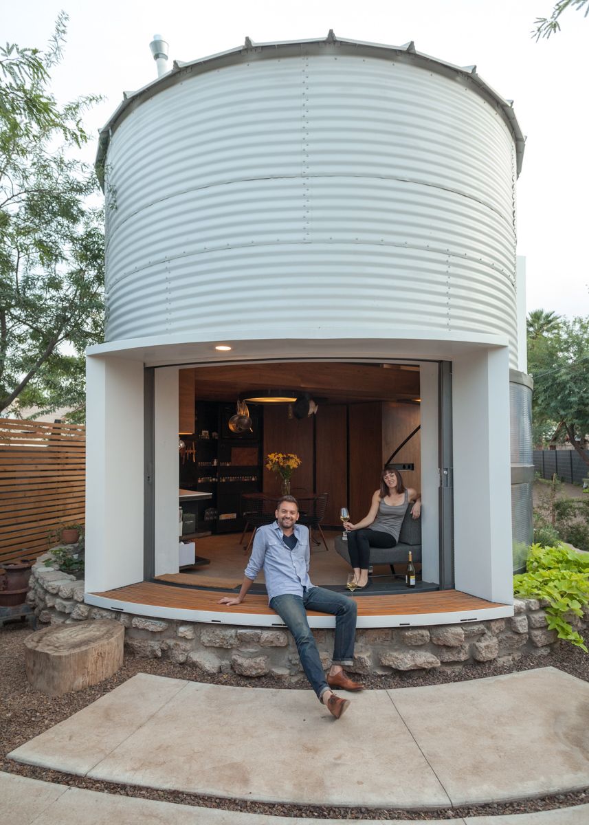 Silo turned into a home interior