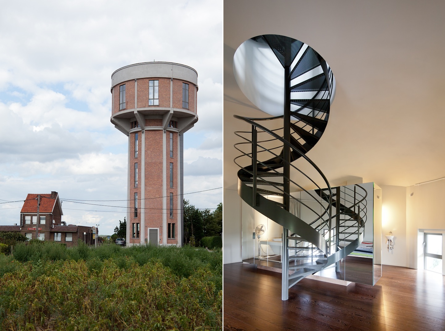 Water tower converted into a home