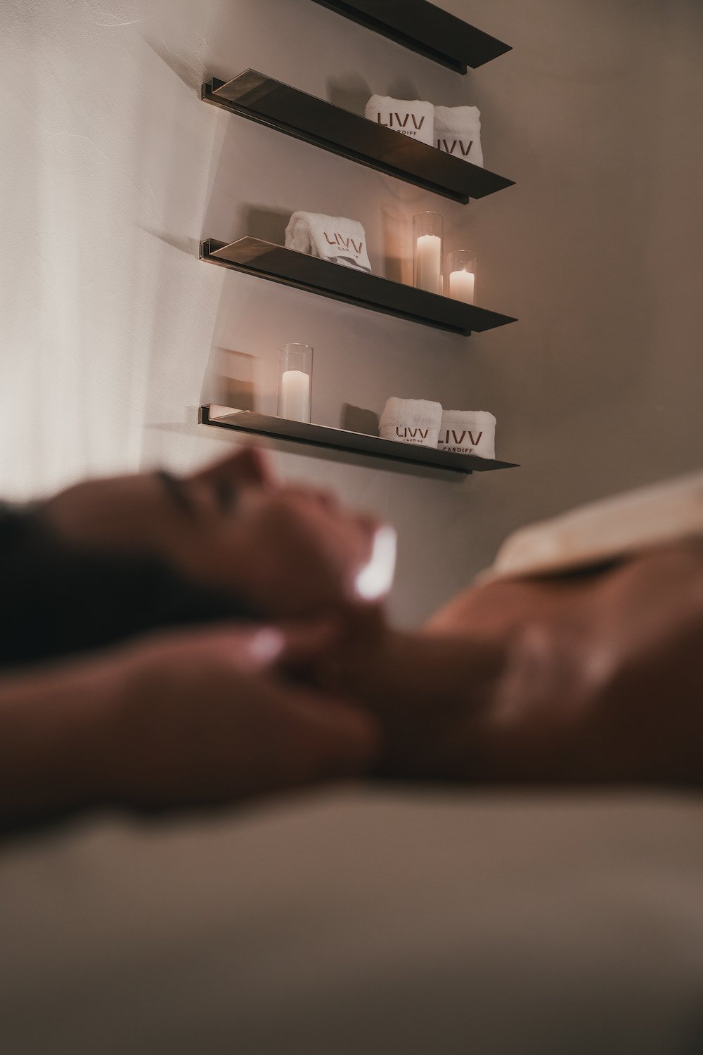 New luxury San Diego wellness club LIVV Cardiff offering wellness and beauty treatments featuring a massage