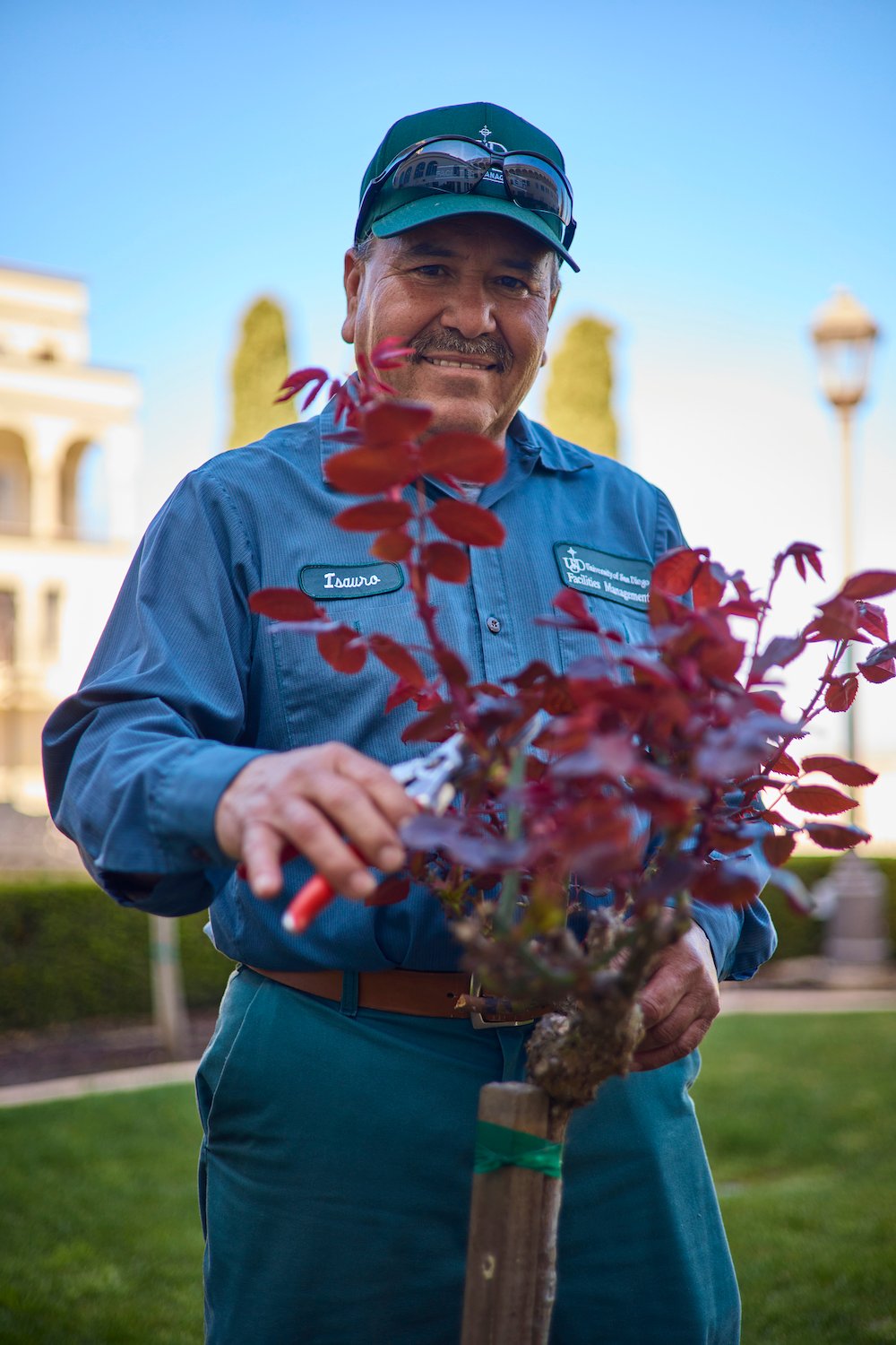 Gardener Isauro Perezchica of  the University of San Diego, the #1 ranked most beautiful college campus in America according to the Princeton Review