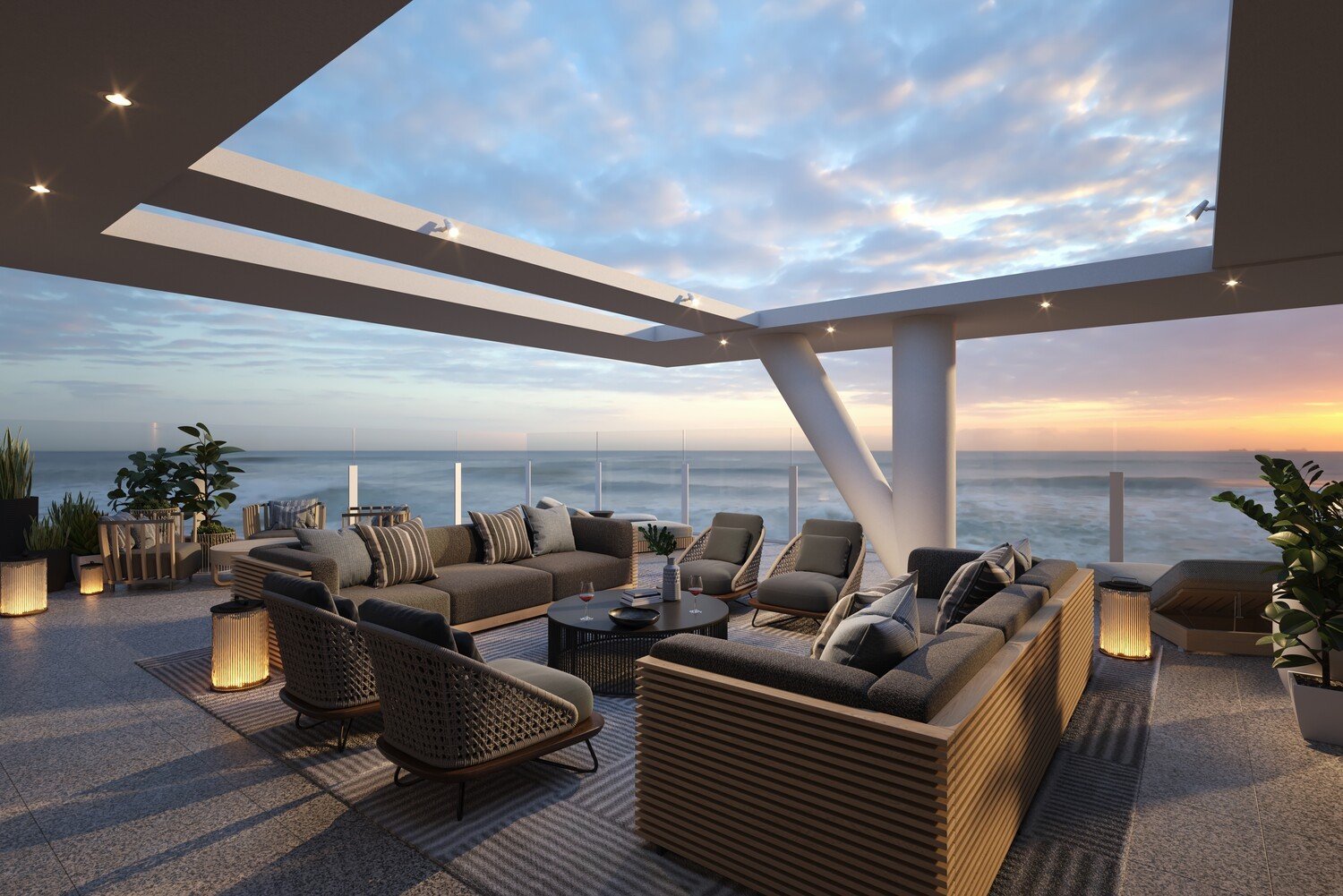 Exterior rendering of San Diego hotel the Gaylord Pacific Resort & Convention Center in Chula Vista featuring an outdoor terrace with views