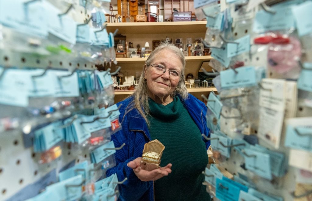 Interior of San Diego miniatures shop Ms. Peggie's Place