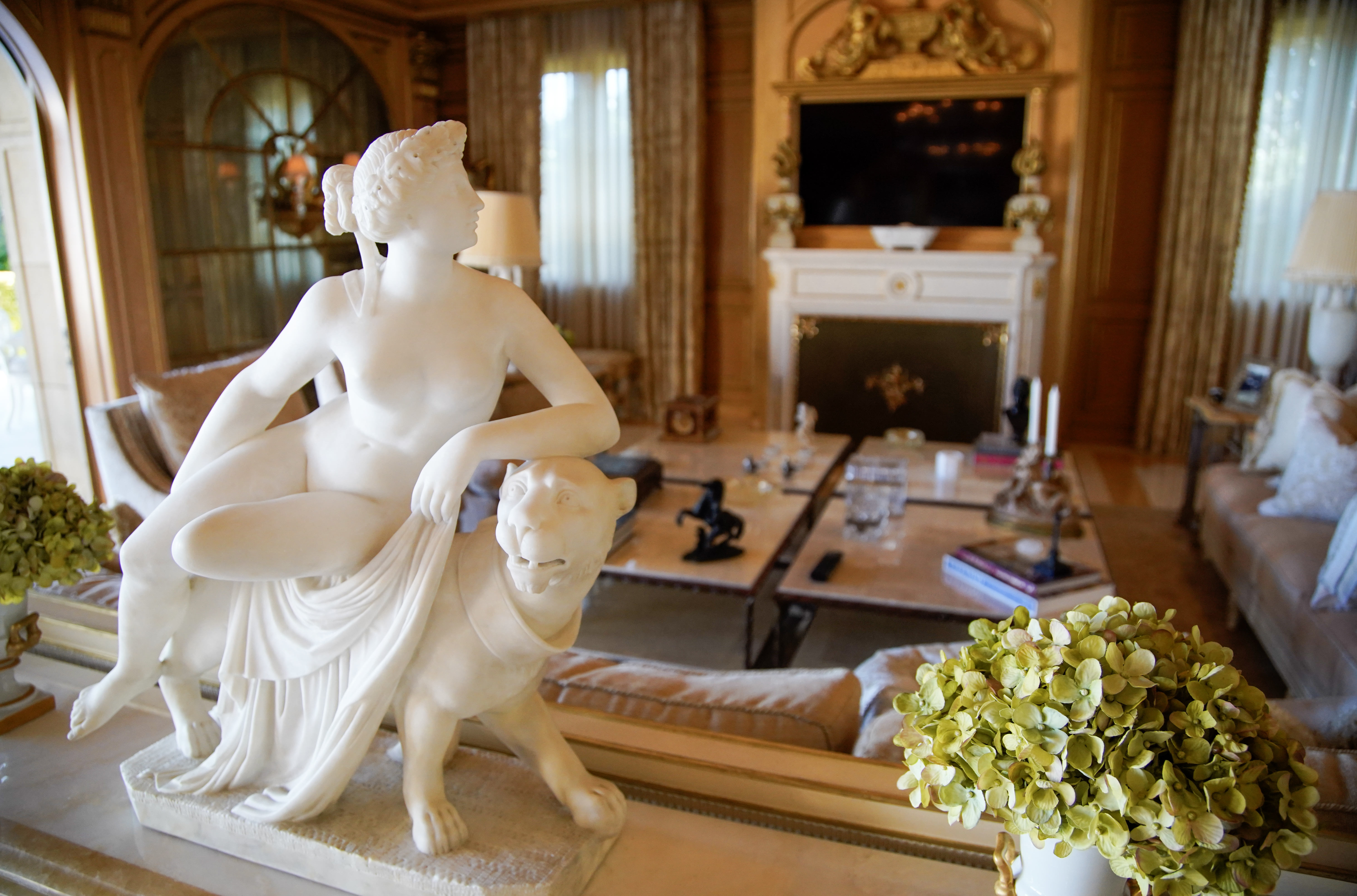Statue in the guest house of the Sand Castle mansion...