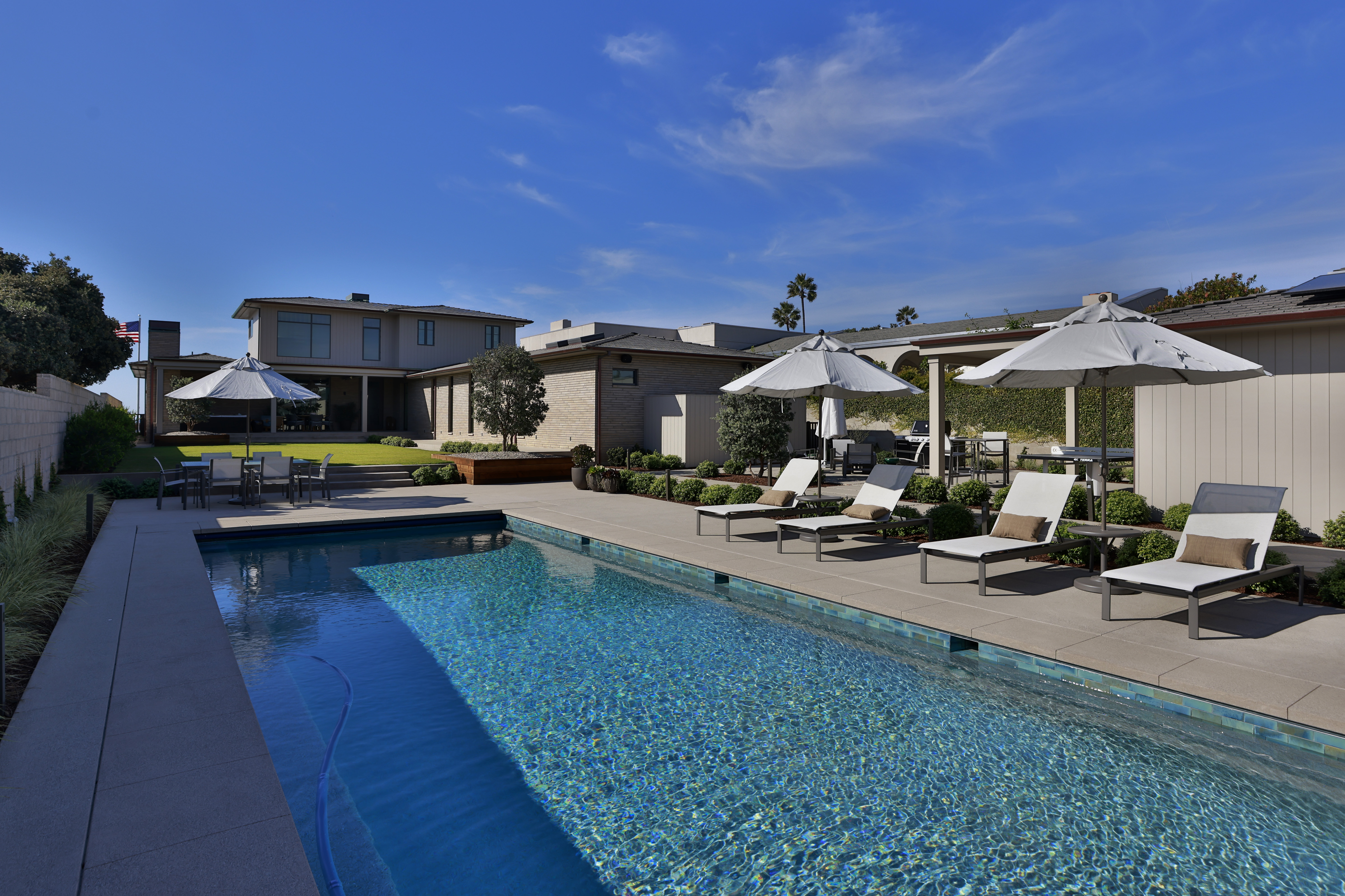 The pool and outdoor area at Ocean House Del Mar...