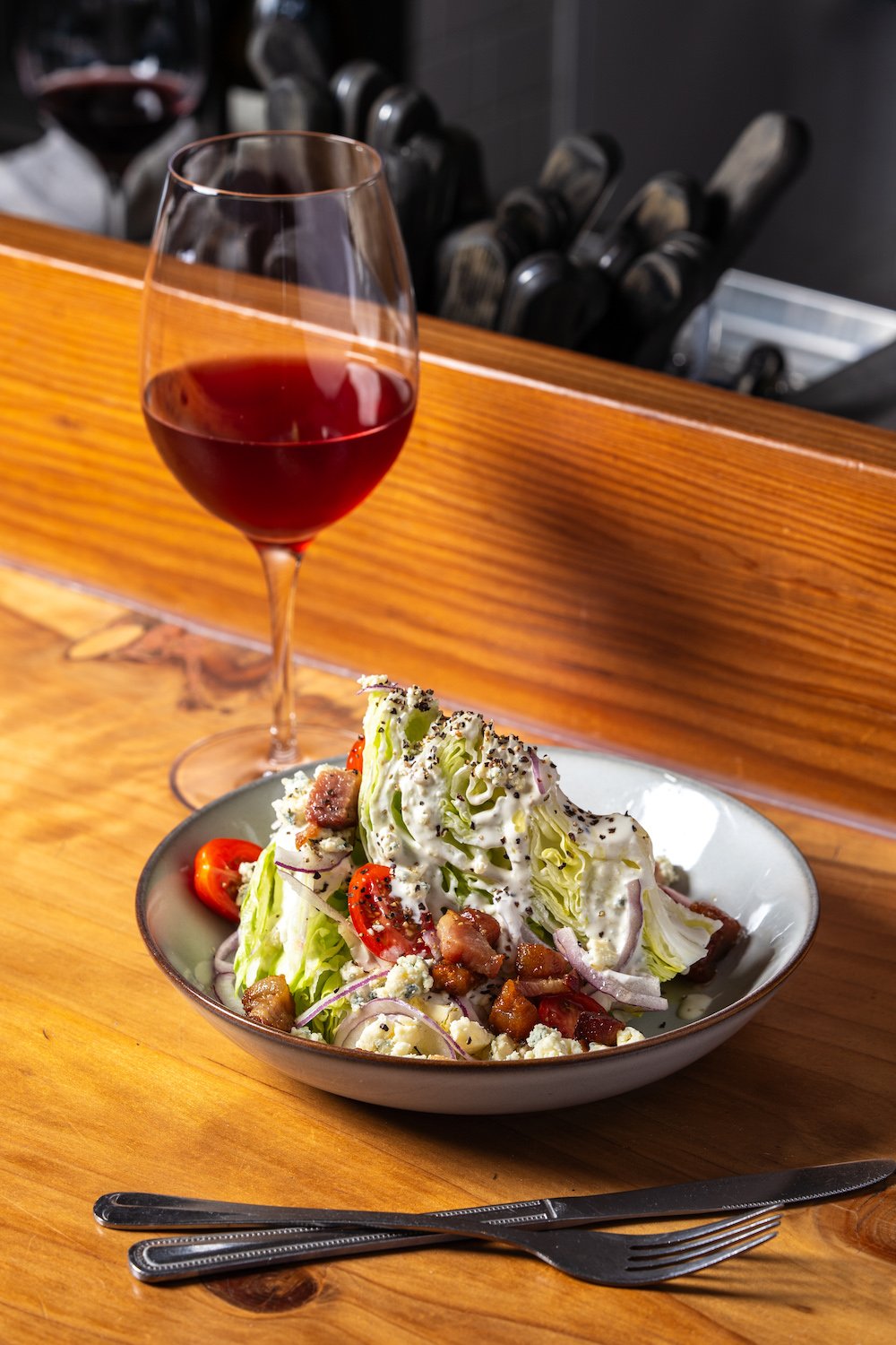 Wedge salad from San Diego restaurant Juan Jasper Kitchen & Wine in Golden Hill