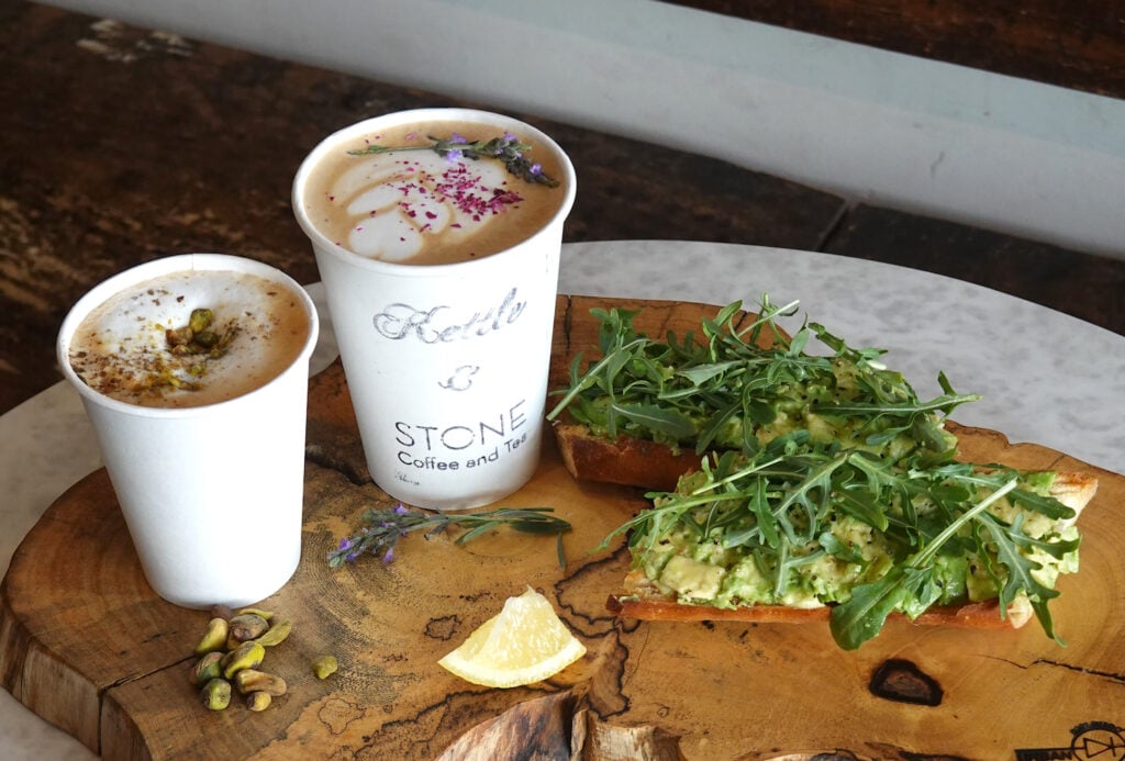 San Diego restaurant Kettle & Stone Café in Mission Hills featuring the Simply Avocado Toast