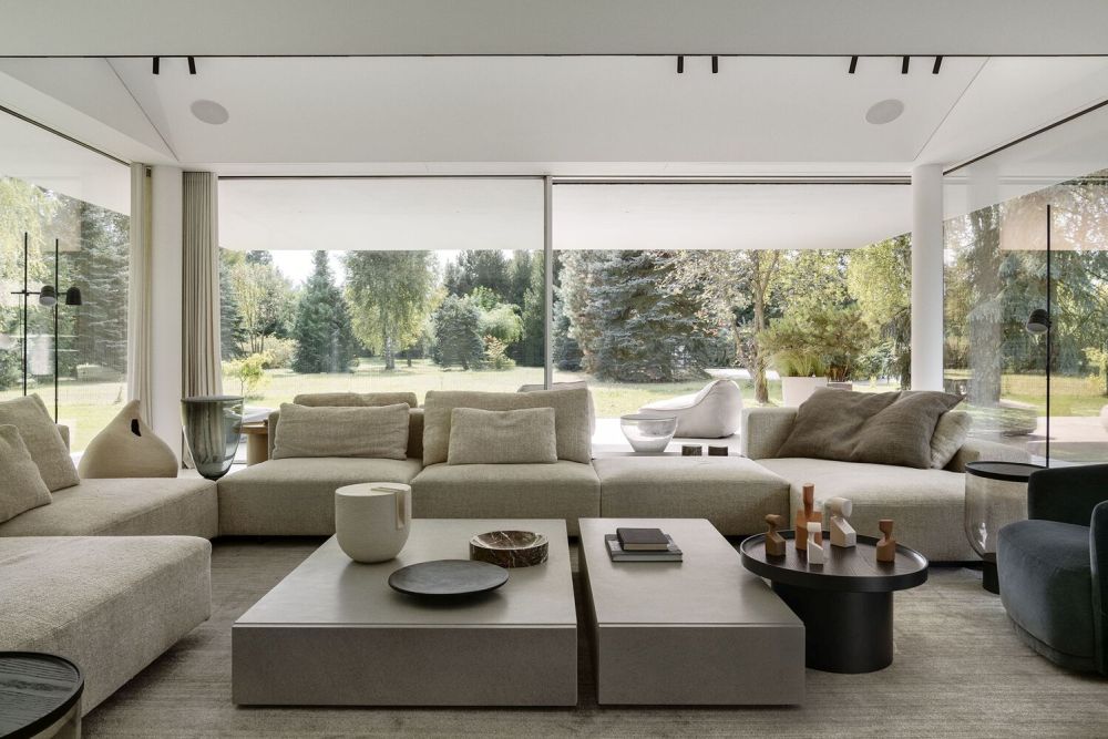 S house in Poland geometric coffee table