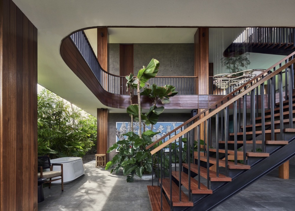 AKASHI Residence Alexis Dornier wood stairs