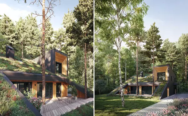 Slope Green Roof Homes that Blend into the Landscape