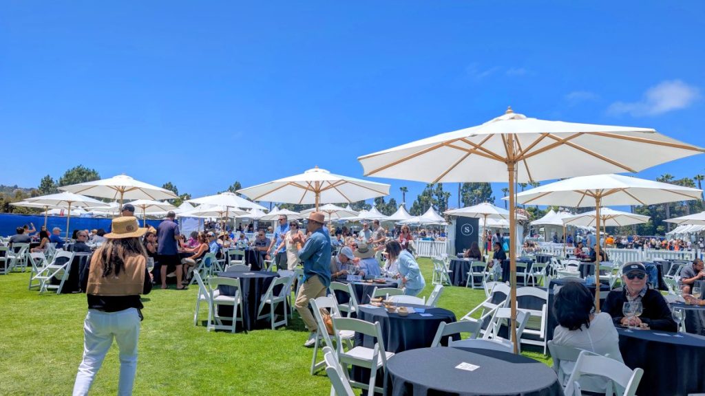 Tables and Chairs at Sommsation VIP Pavilion California Wine Festival Carlsbad