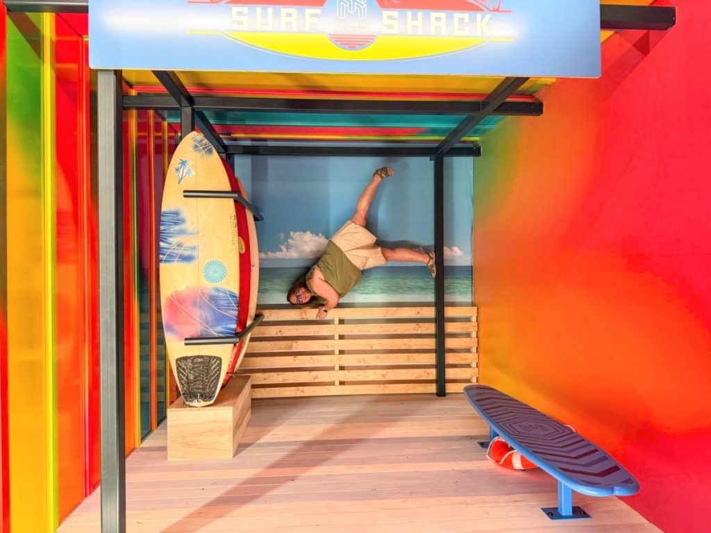 Upside down Surf Shop Illusion at Museum of Illusions San Diego