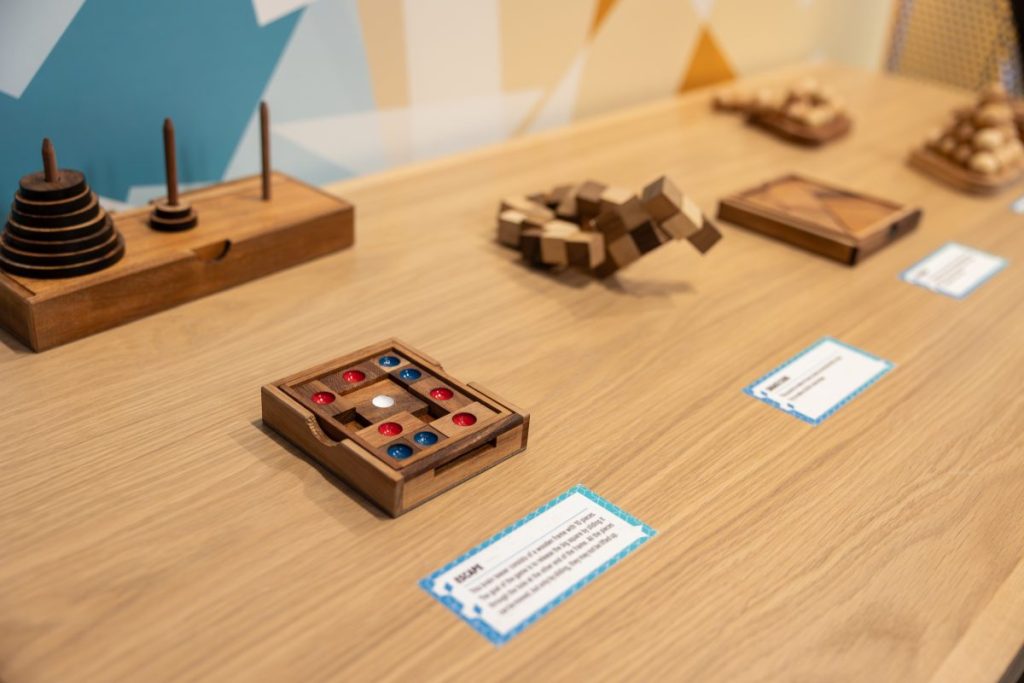 Brain teaser toys at Museum of Illusions