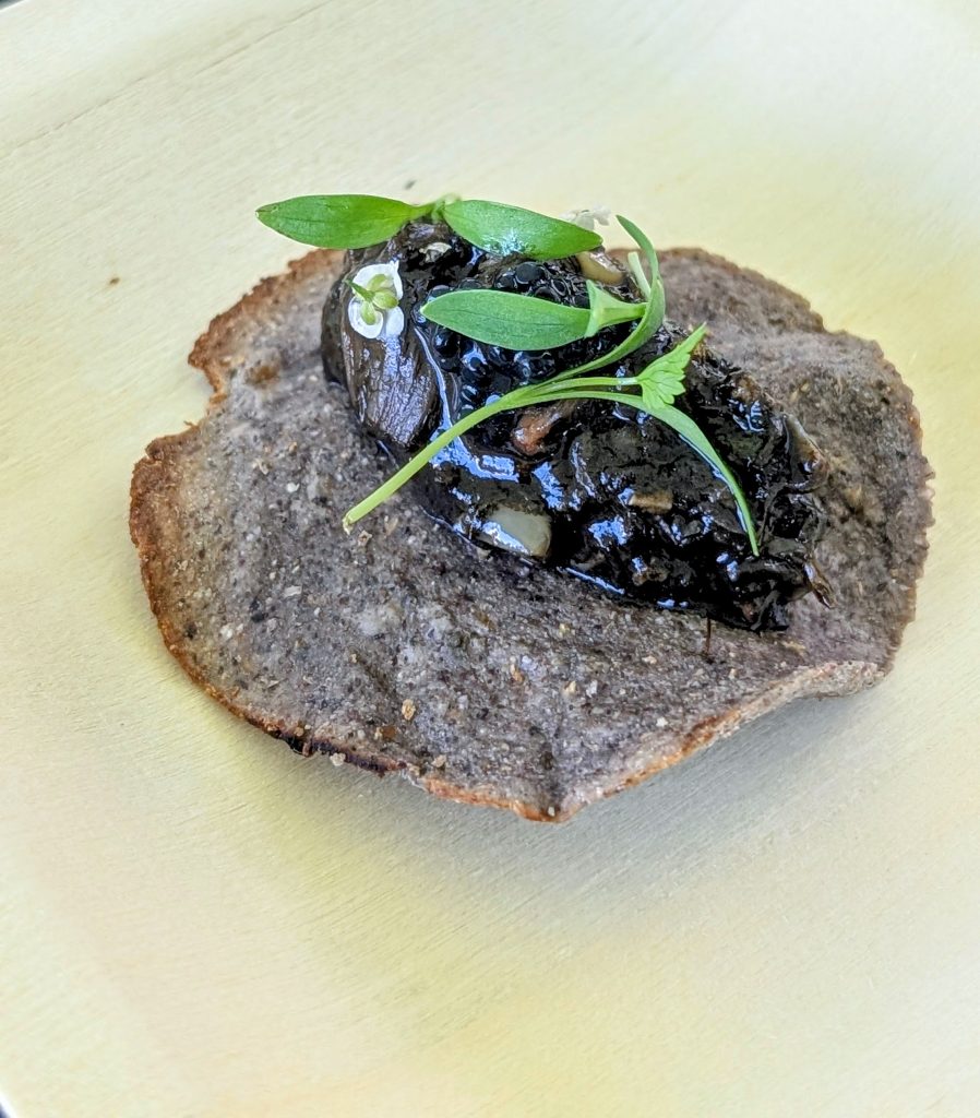 Huitlache on corn tostada