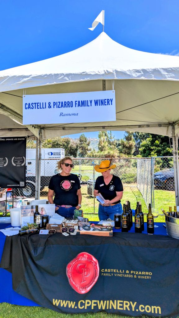 Wine Booth at Sommsation VIP Pavilion California Wine Festival Carlsbad