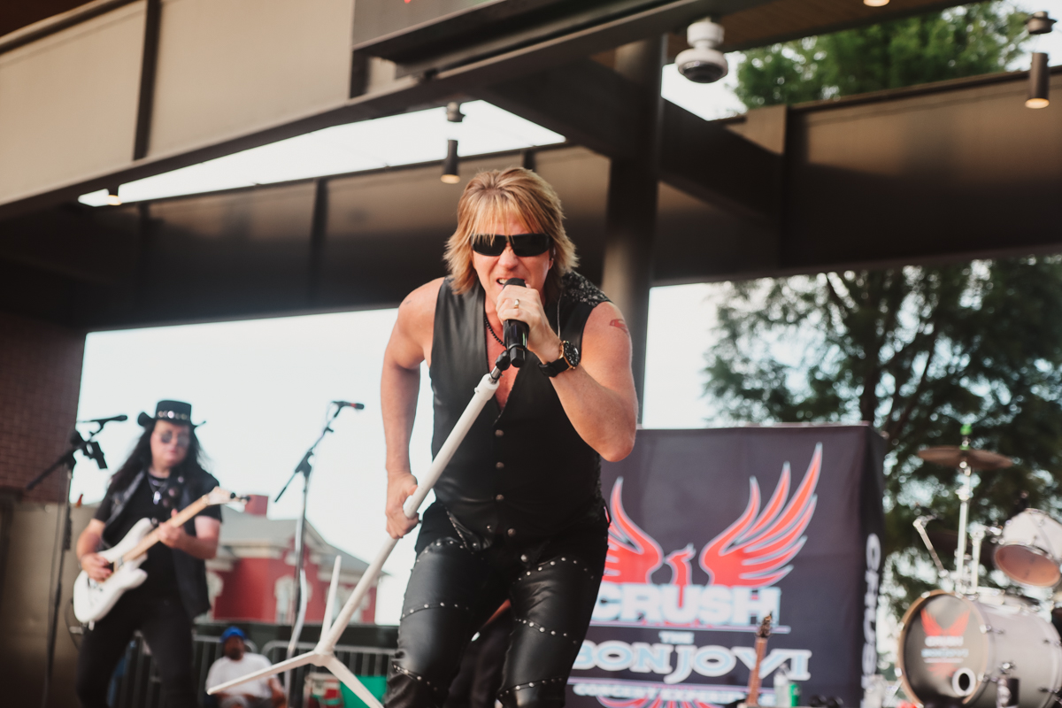 The Bon Jovi tribute band Crush performed during Downtown @ Sundown at Downtown Commons on July 11, 2025. (Hannah Hutchins)