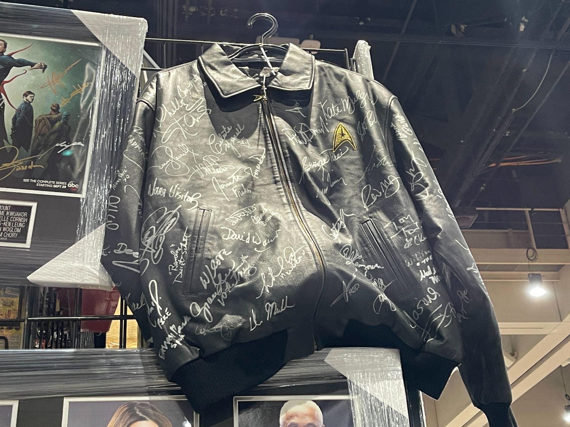 NerdgaZms Vegas was selling a jacket with autographed names of case members from "Start Trek" movies and television. (Michelle Guerrero / The San Diego Union-Tribune)