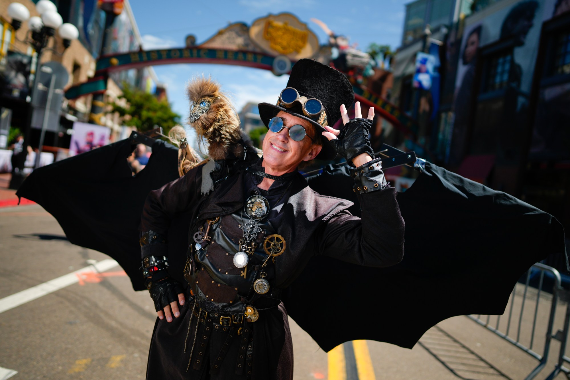 Dean LeCrone of Oceanside cosplaying Dr. Peepers in the Gaslamp Quarter during Comic-Con 2025 on Friday, July 25, 2025, in San Diego, CA.(Nelvin C. Cepeda / The San Diego Union-Tribune)