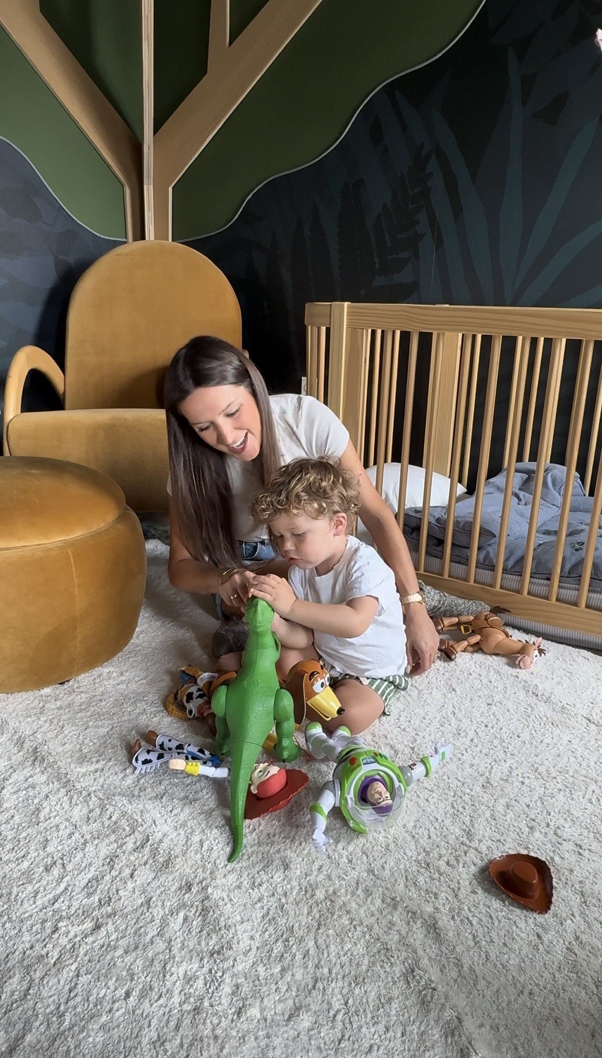 Sousa explains that while the nursery design is childlike and colorful, it is also relaxing and feels "like a warm hug."