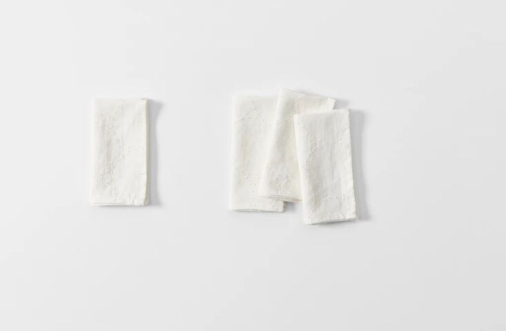 venise blanc eyelet napkins from march 336