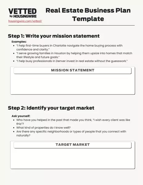 8 steps to creating a real estate business plan (+ free template)
