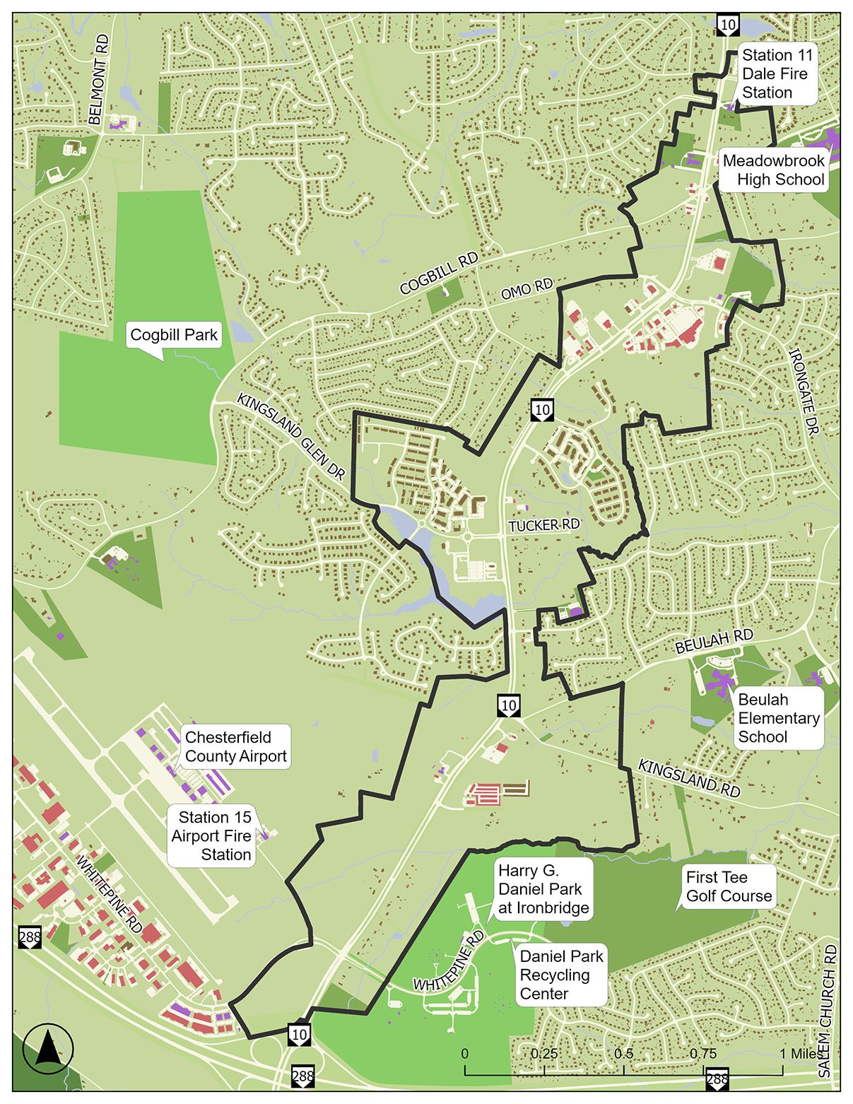 Chesterfield unveils draft land-use plan for Route 10 corridor north of courthouse area 15 Northern Route 10 Corridor map