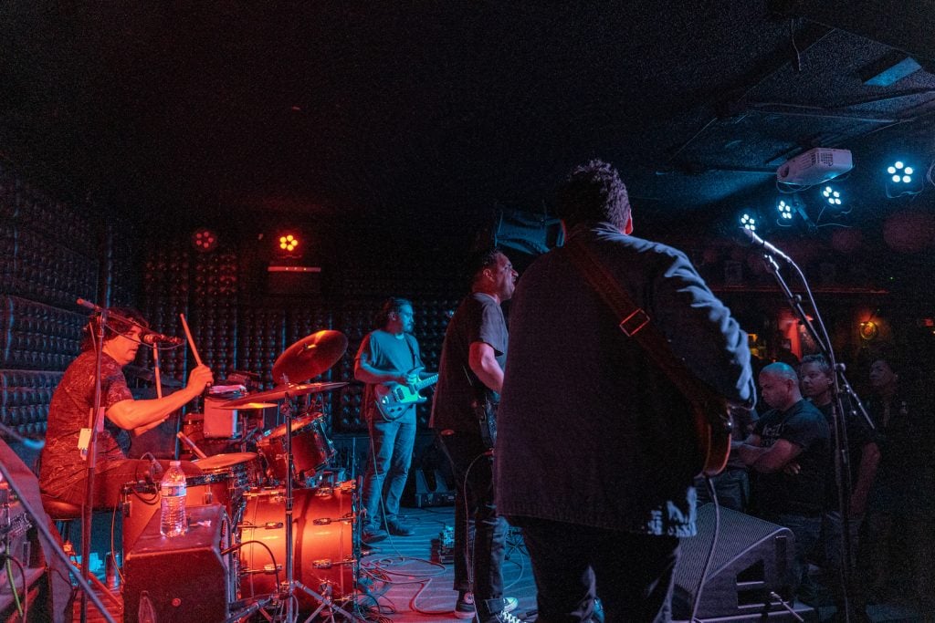 San Diego live music bar The Casbah featuring a local band performing on stage