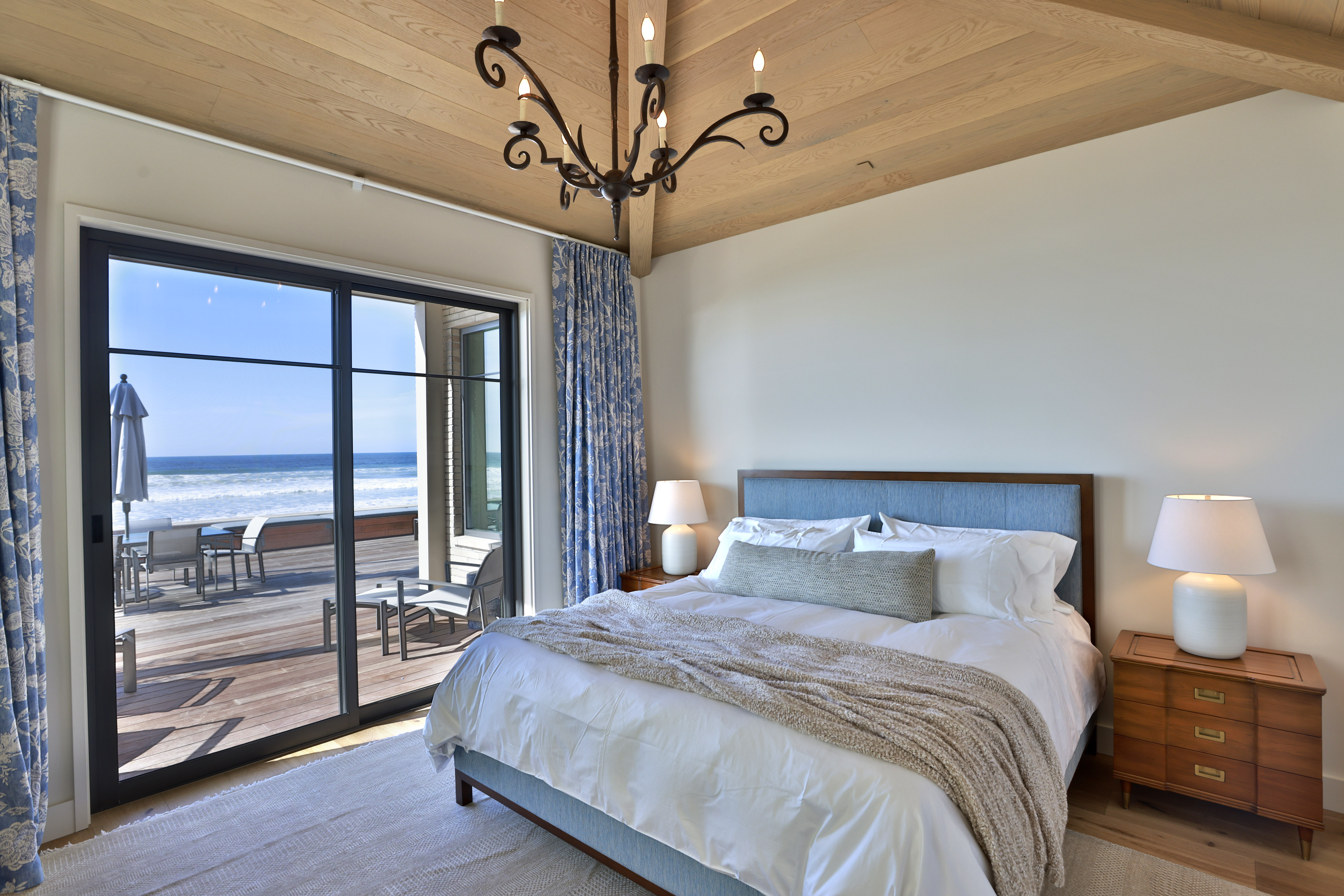 A guest bedroom at Ocean House Del Mar in November....