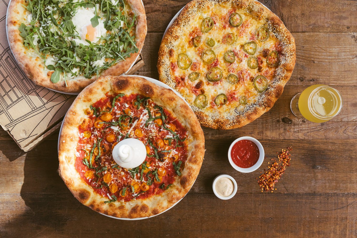 Pizzas from San Diego restaurant Tribute Pizza in North Park