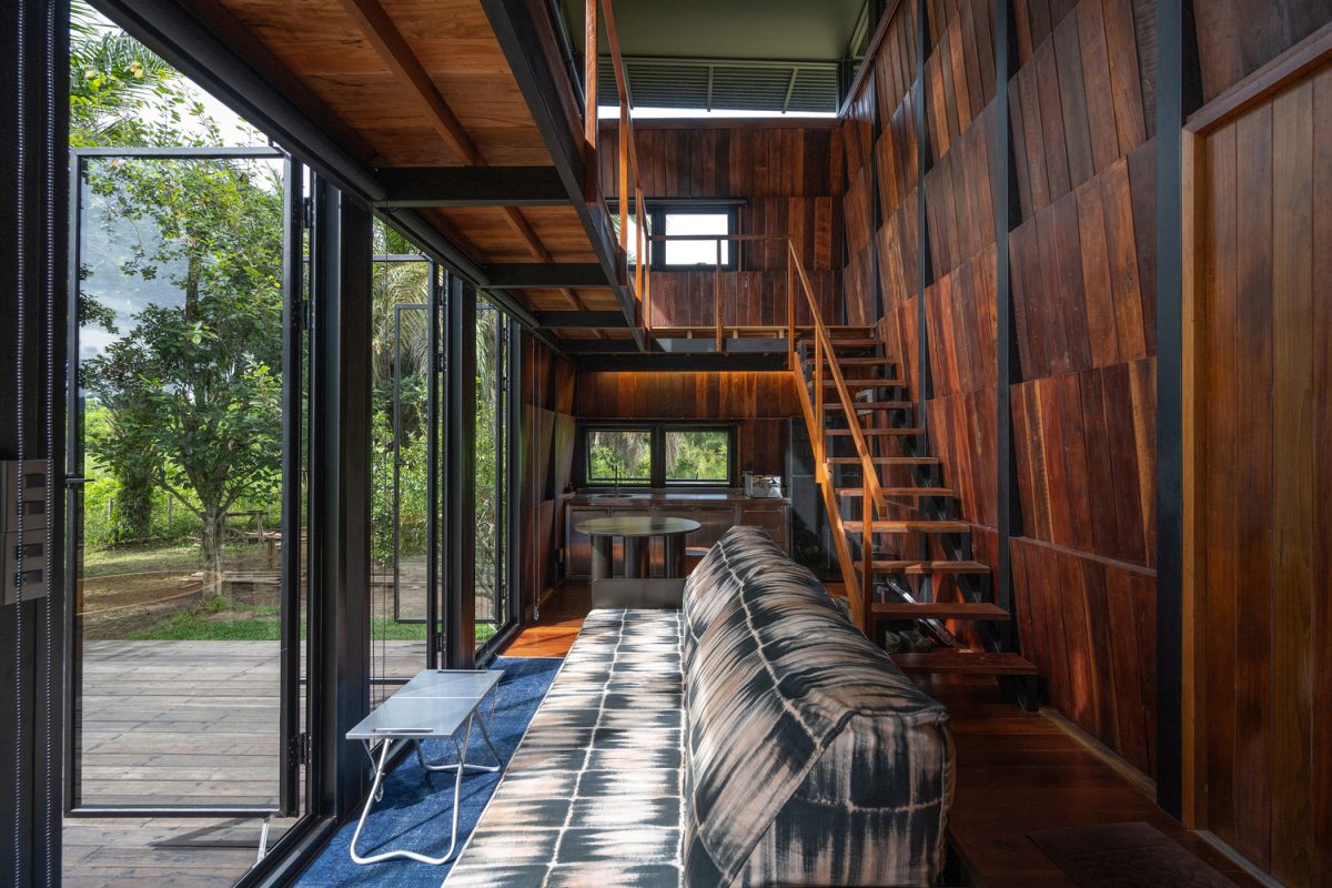 Wood and Mountain Cabin by Sher Maker interior