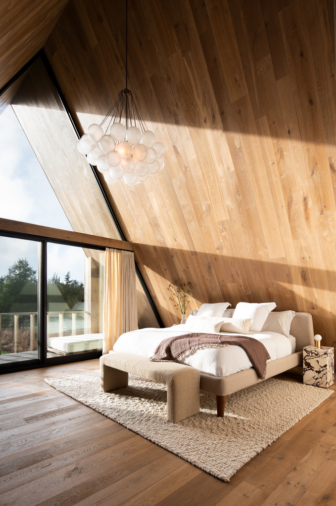 Amagansett countryside contemporary home interior bedroom