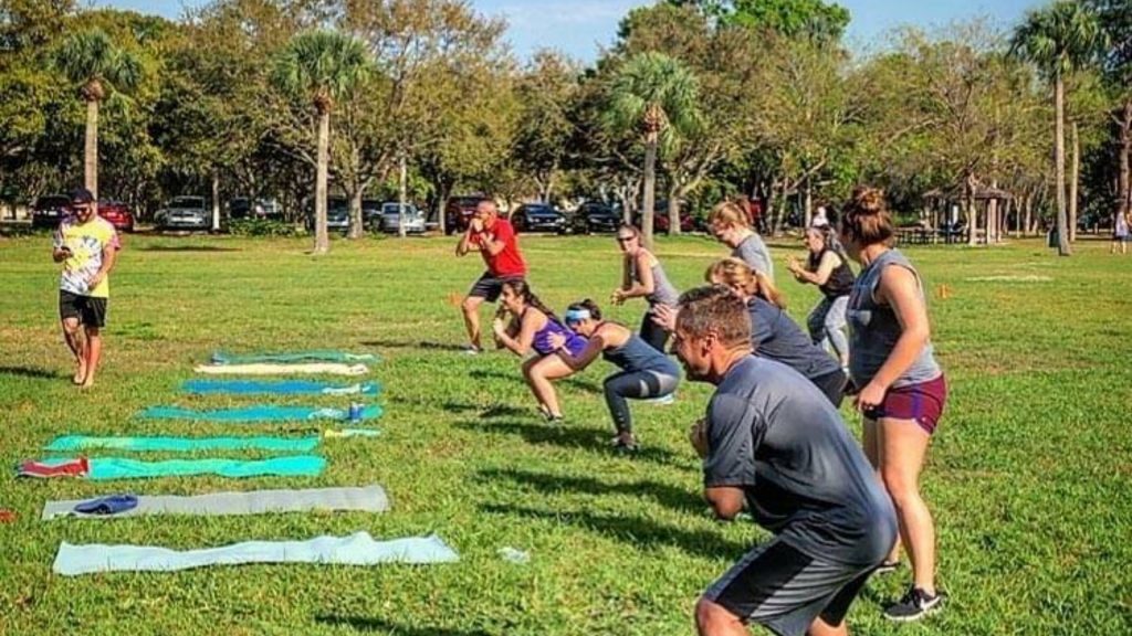 Yoga fitness class with Jeremy