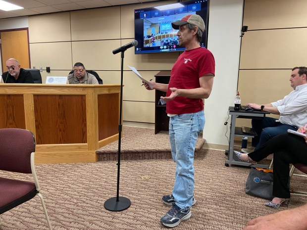 Josh Souders, owner of the Very Best Weiner Shop, said if the borough enforced ordinances already in place, a Business Improvement District to clean up litter would not be needed. (Evan Brandt -- MediaNews Group)