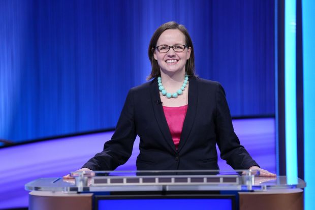 Holy Name High School 2001 graduate Elizabeth Engelhardt appeared in the March 13, 2025 episode of Season 41 of the TV game show "Jeopardy!" (Jeopardy Productions Inc.)