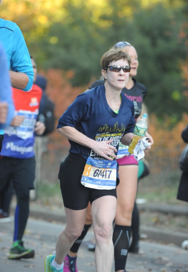 Jan Haig participating in a marathon. (Photo courtesy of Jan Haig / Senior Planet for AARP)