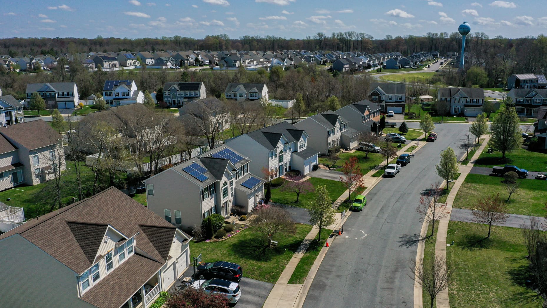 Homes in Centreville, Maryland, US, on Tuesday, April 4, 2023. The Mortgage Bankers Association is scheduled to release mortgage applications figures on April 5. Photographer: Nathan Howard/Bloomberg via Getty Images