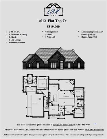 4012 Flat Top Court, Weatherford, TX 76087