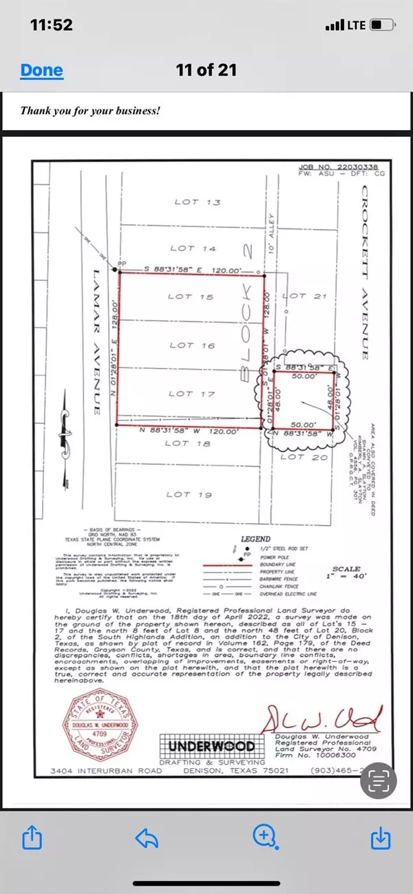 Denison, TX 75021,TBD S Lamar Avenue