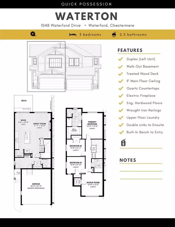 Chestermere, AB T1X 2P7,1048 Waterford DR