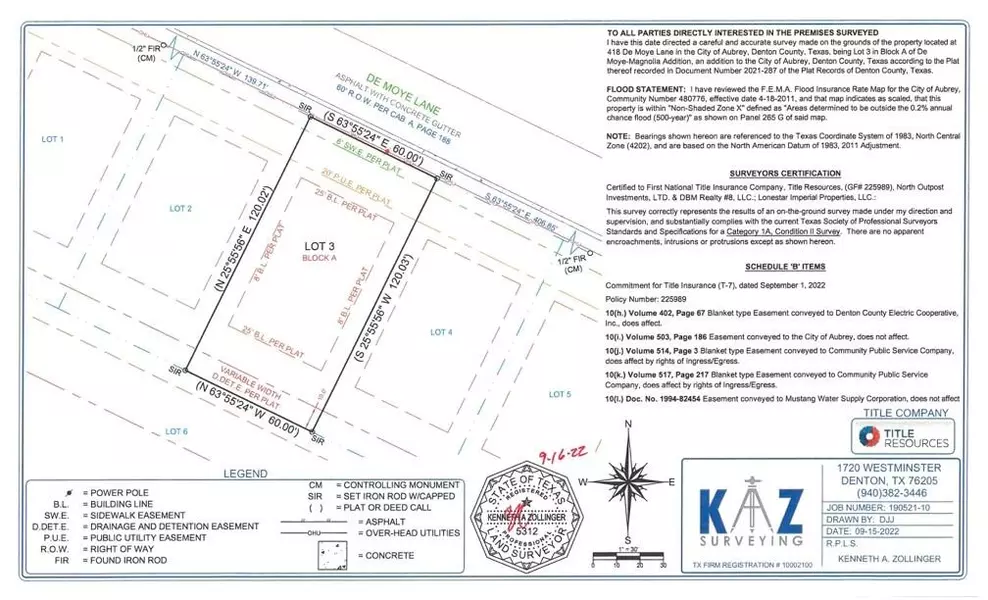 Lot 3 Demoye Lane, Aubrey, TX 76227