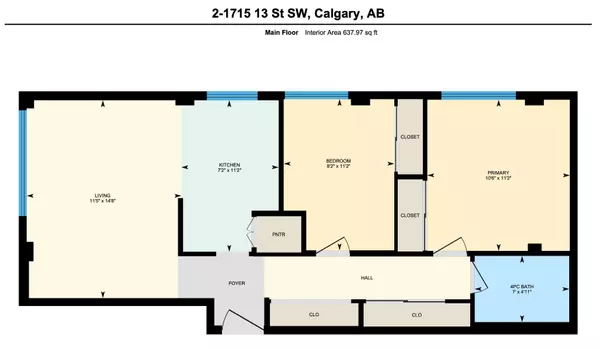 Calgary, AB T2T 3P5,1715 13 ST SW #2