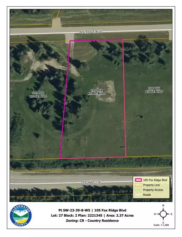 Rural Clearwater County, AB T4T 2A4,105 Fox Ridge BLVD