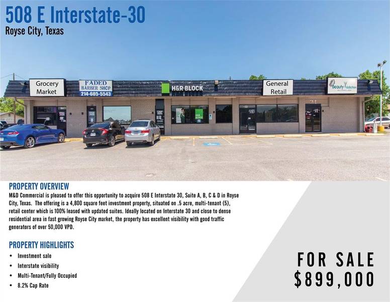 508 E I30 #ABCDE, Royse City, TX 75087